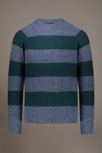 Mohair wool blend round neck sweater