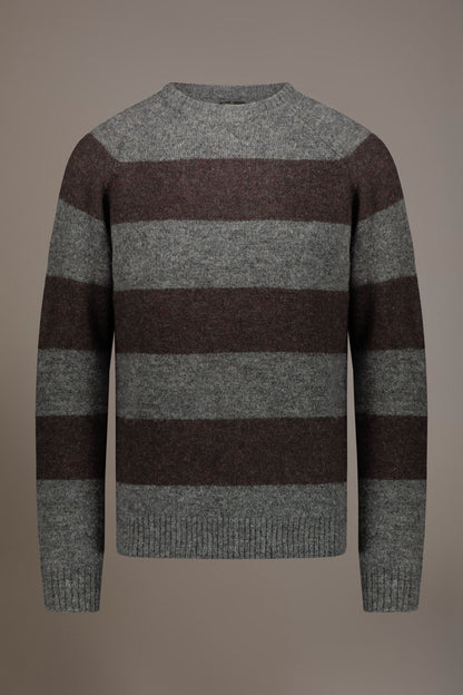Mohair wool blend round neck sweater