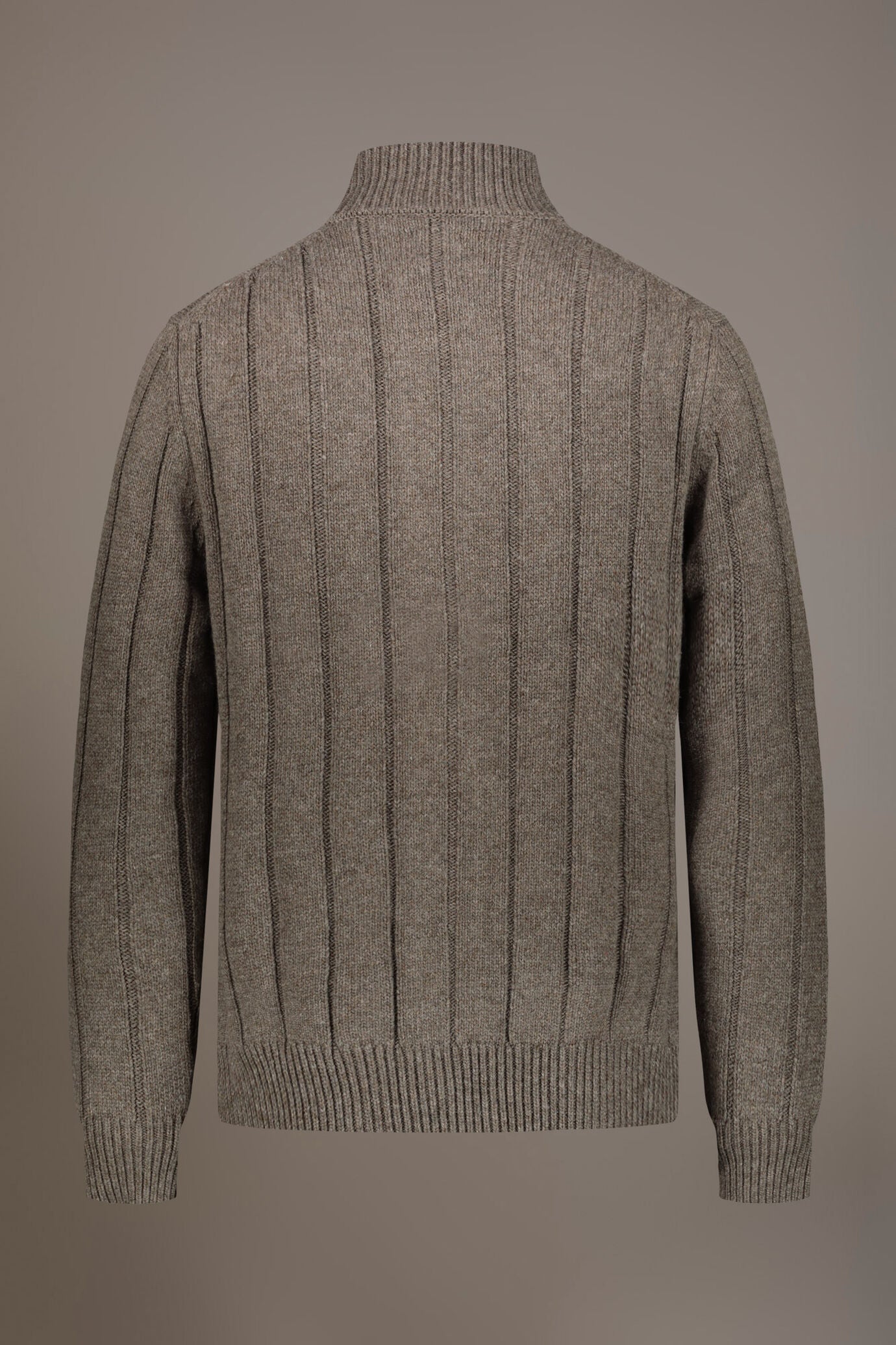 Wool mixed cardigan with braids