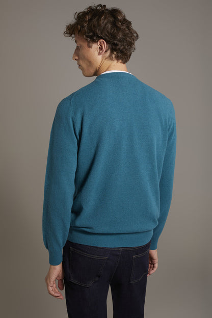 Round neck lambswool blend sweater