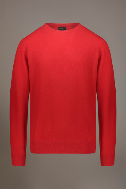 Round neck lambswool blend sweater
