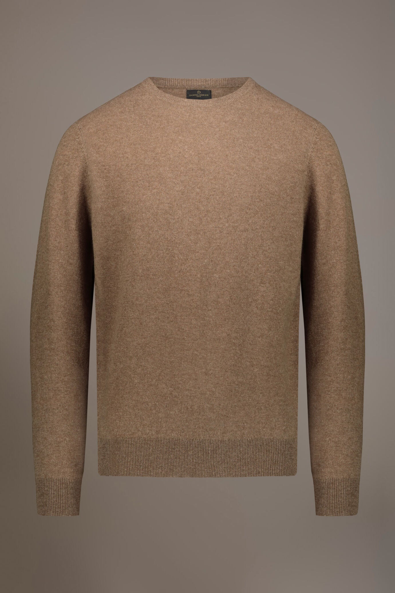 Round neck lambswool blend sweater