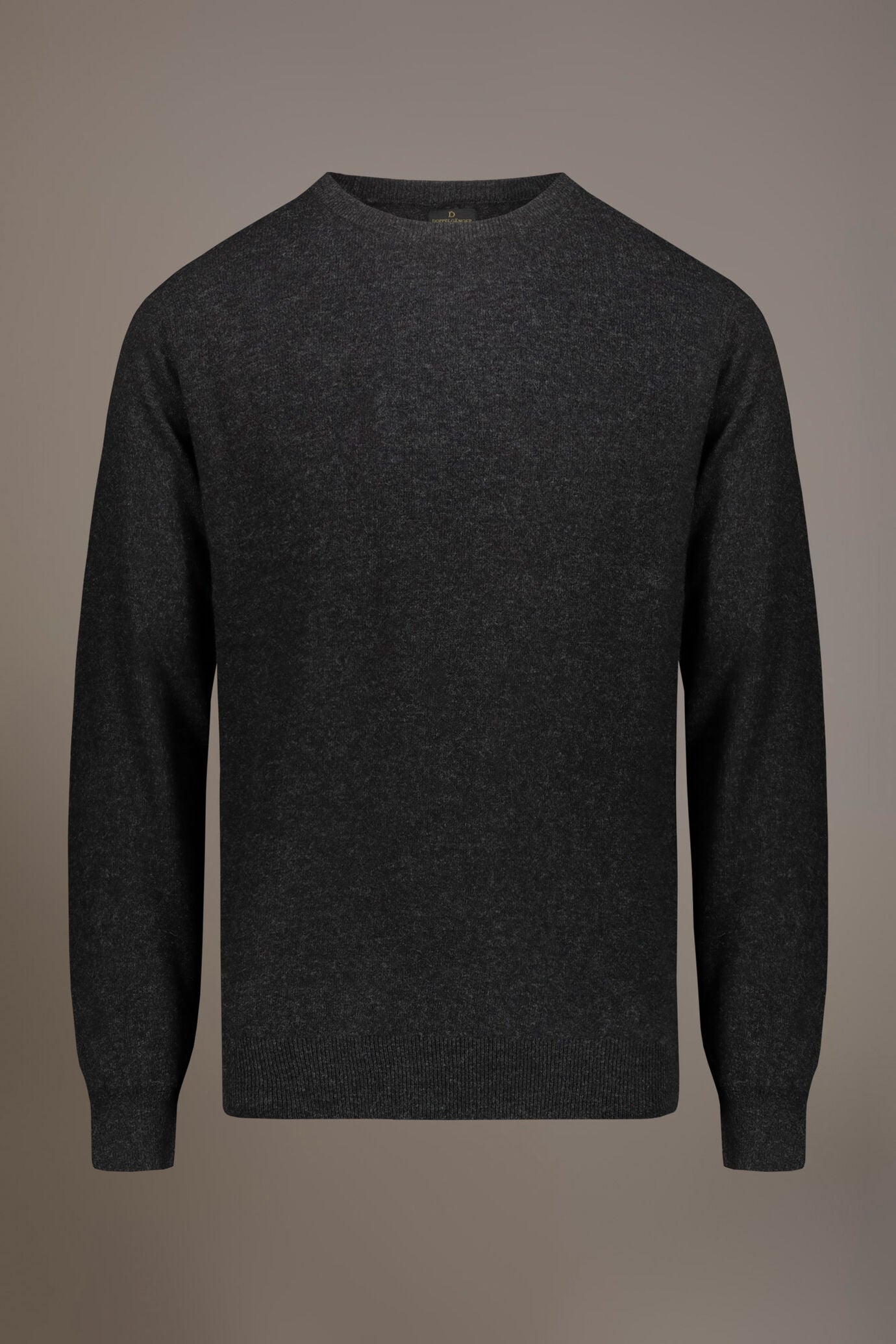 Round neck lambswool blend sweater