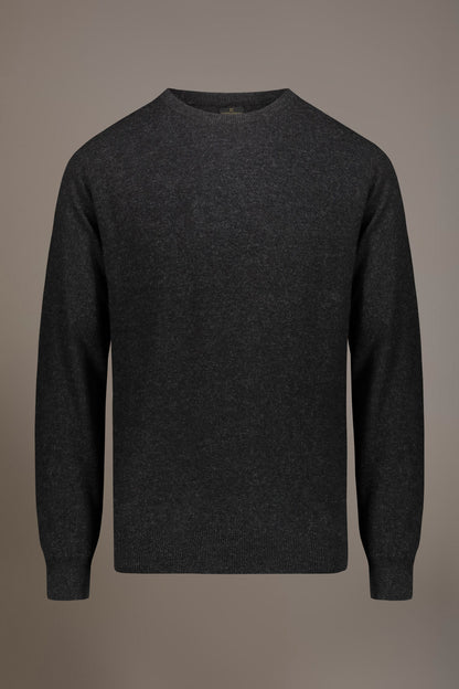 Round neck lambswool blend sweater