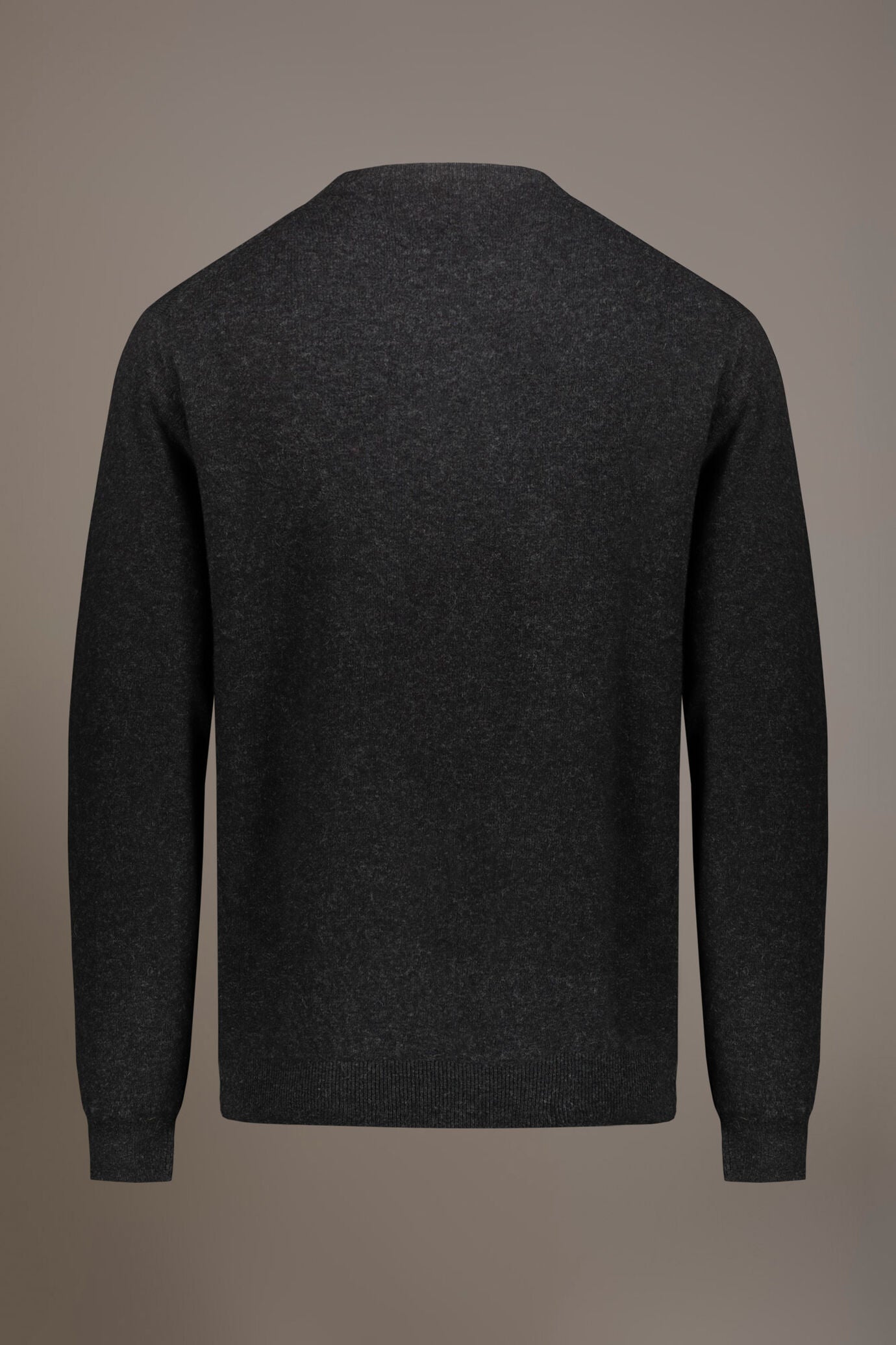 Round neck lambswool blend sweater