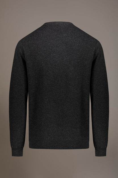 Round neck lambswool blend sweater