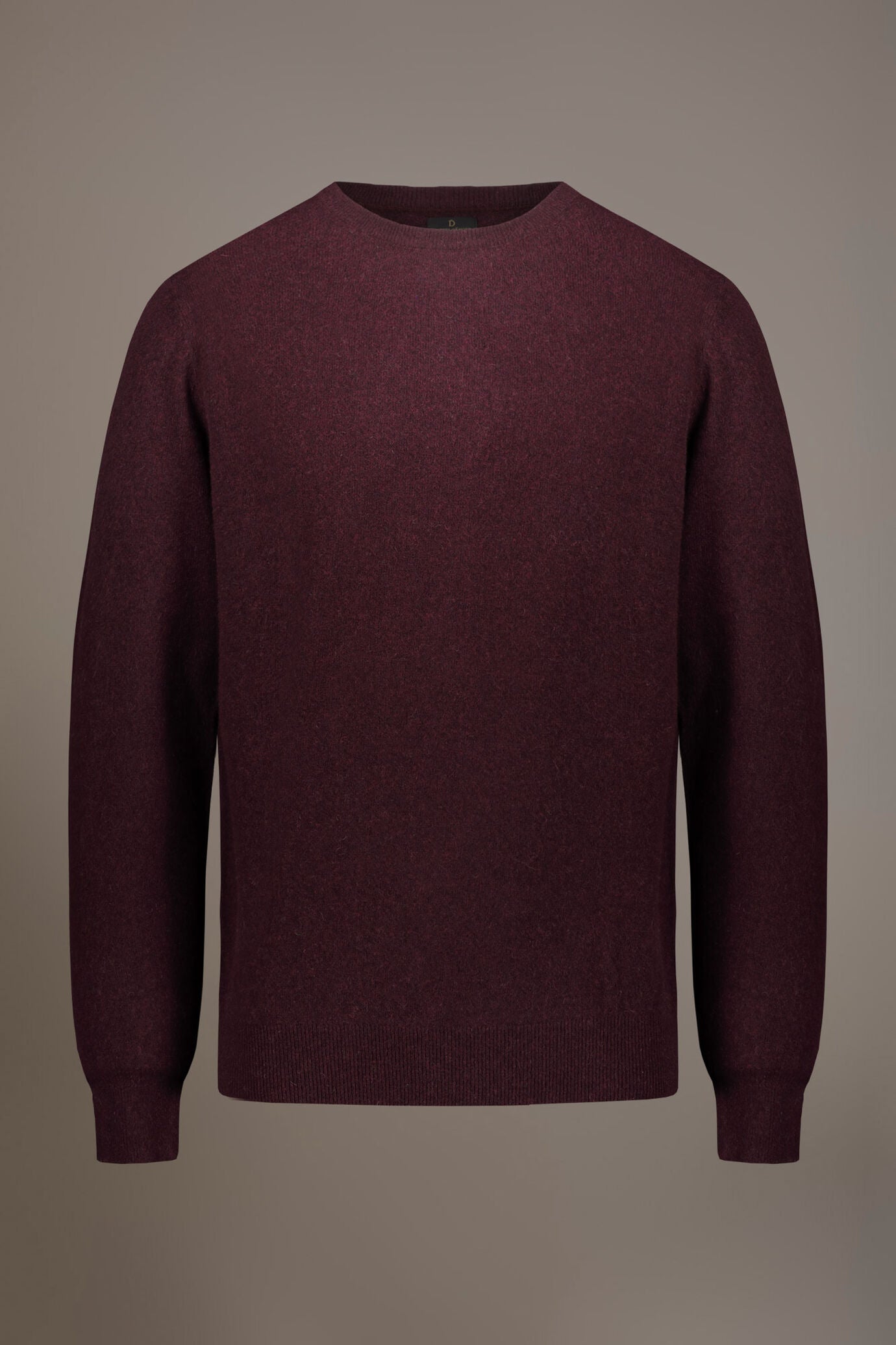 Round neck lambswool blend sweater