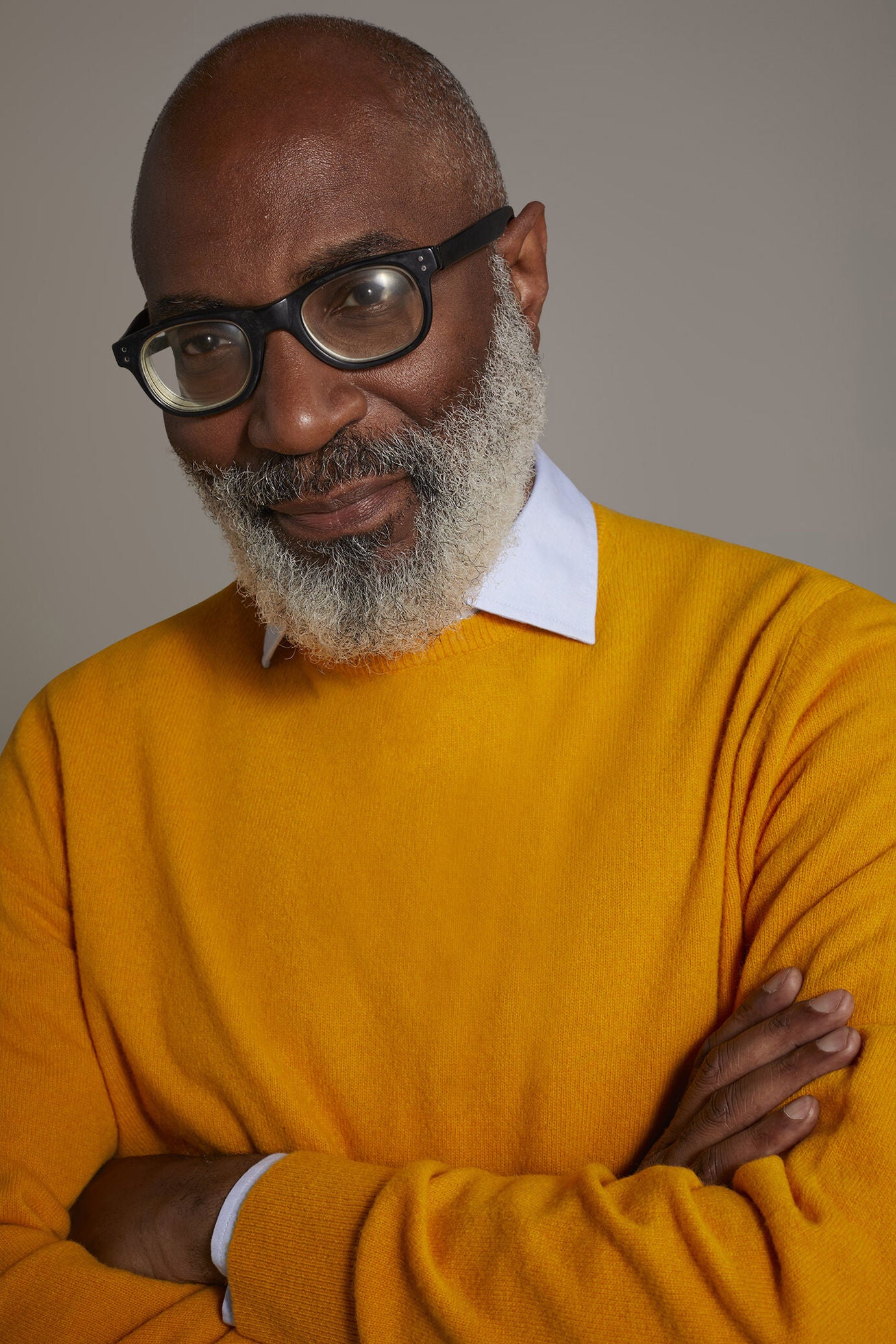 Round neck lambswool blend sweater