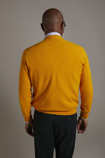 Round neck lambswool blend sweater