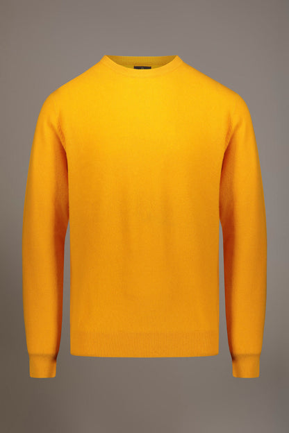 Round neck lambswool blend sweater