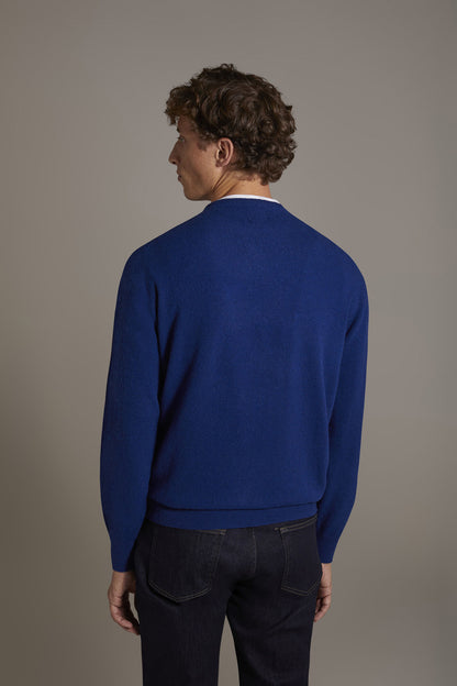 Round neck lambswool blend sweater