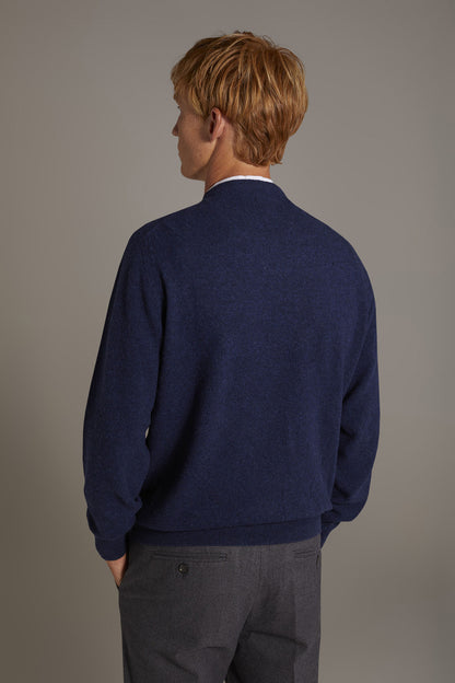 Round neck lambswool blend sweater