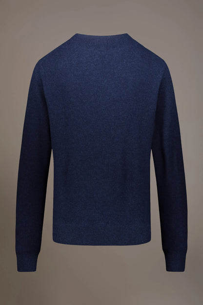 Round neck lambswool blend sweater