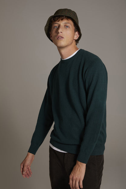 Round neck lambswool blend sweater