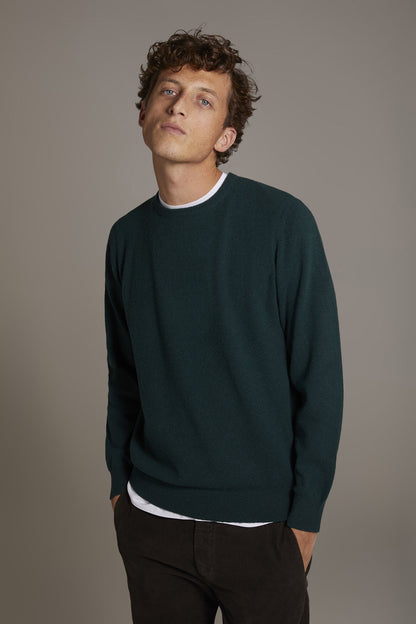 Round neck lambswool blend sweater