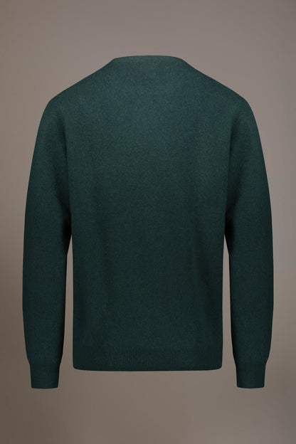 Round neck lambswool blend sweater