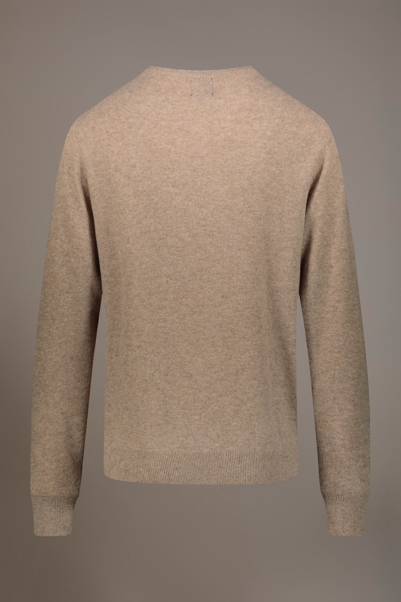 Round neck lambswool blend sweater