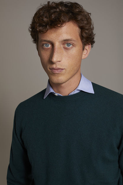 Round neck sweater 100% cashmere