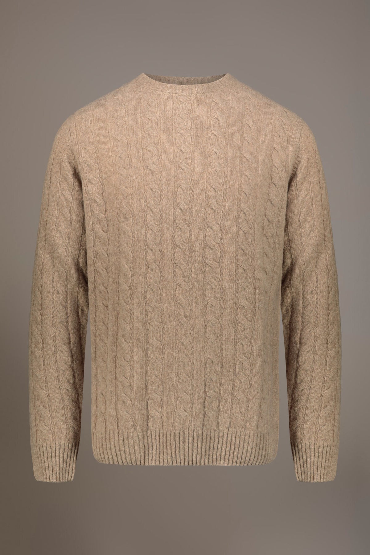 Round neck lambswool blend sweater