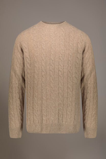 Round neck lambswool blend sweater