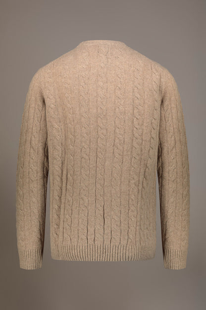 Round neck lambswool blend sweater