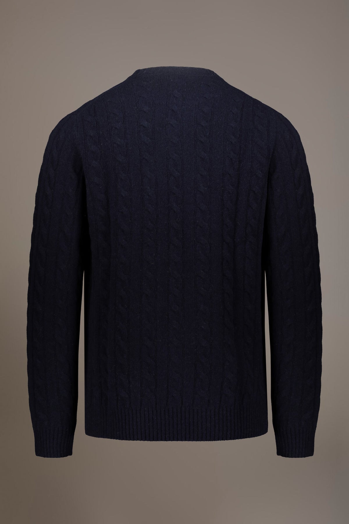 Round neck lambswool blend sweater