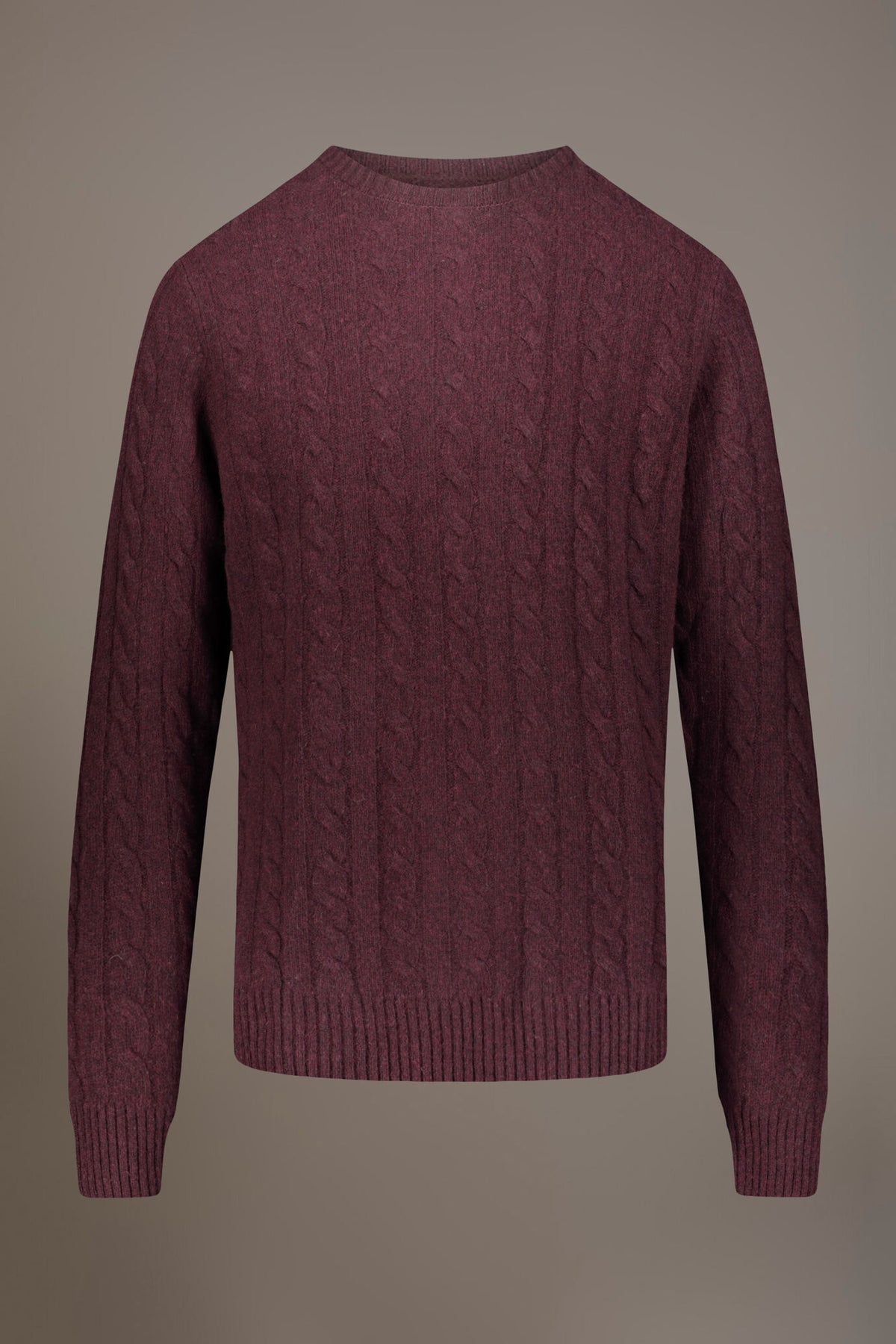 Round neck lambswool blend sweater