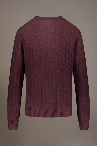 Round neck lambswool blend sweater
