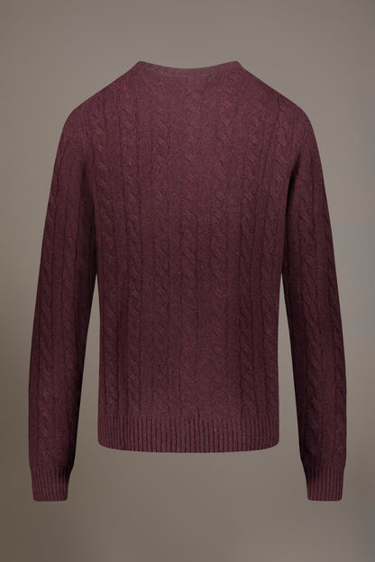 Round neck lambswool blend sweater