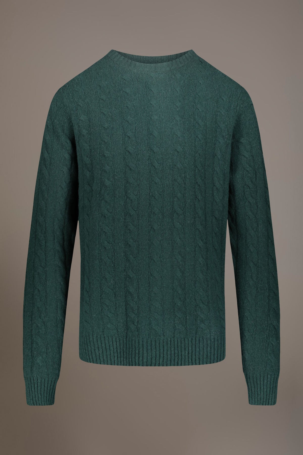 Round neck lambswool blend sweater