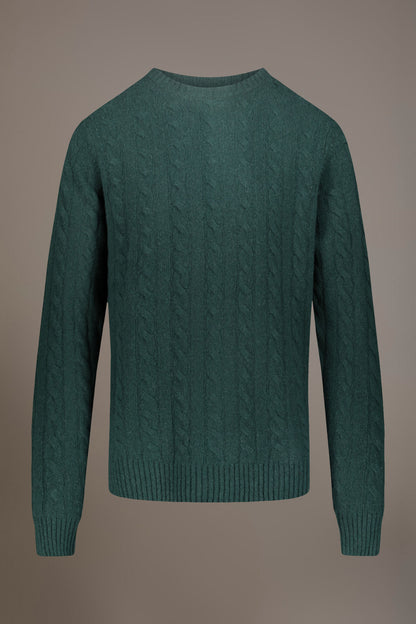 Round neck lambswool blend sweater