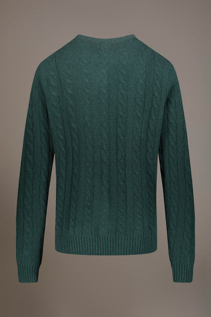 Round neck lambswool blend sweater