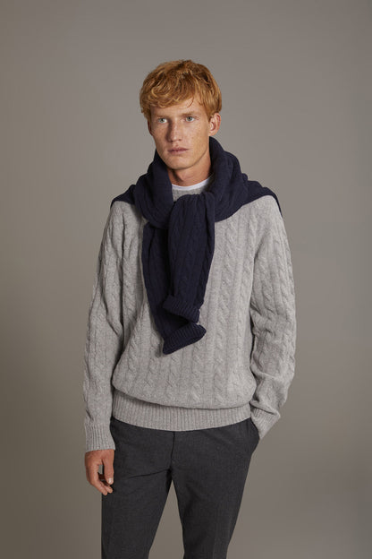 Round neck lambswool blend sweater