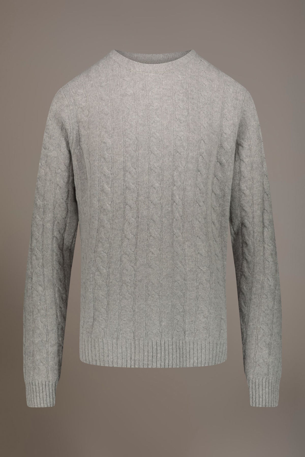 Round neck lambswool blend sweater