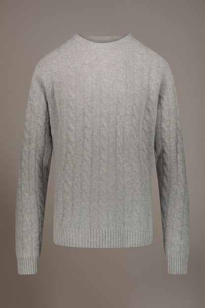Round neck lambswool blend sweater