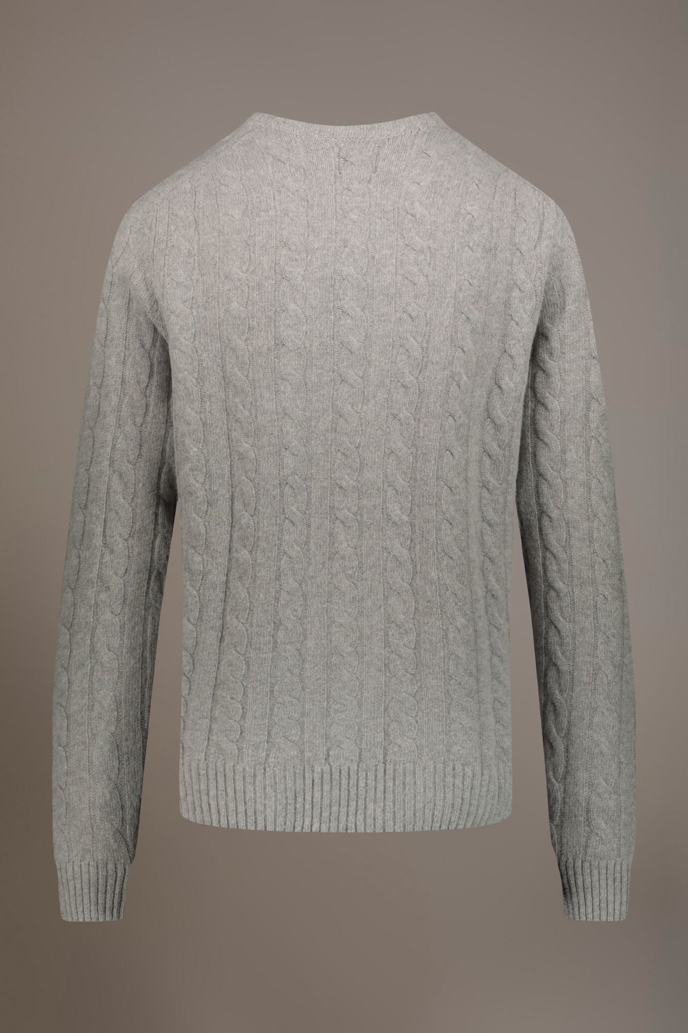 Round neck lambswool blend sweater