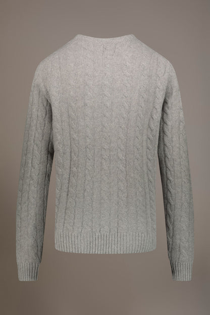 Round neck lambswool blend sweater