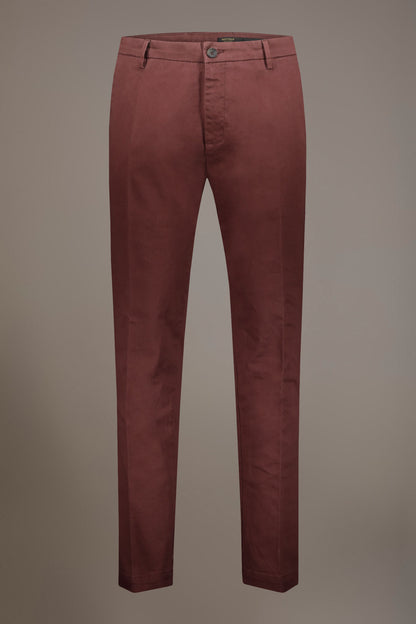 Men's classic regular fit chino pants stretch twill fabric
