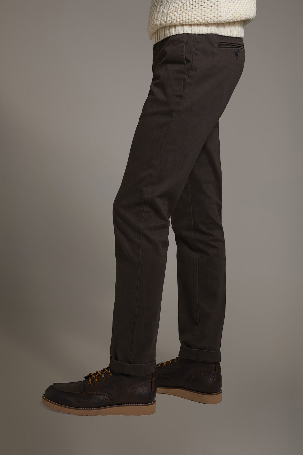Men's classic regular fit chino pants stretch twill fabric