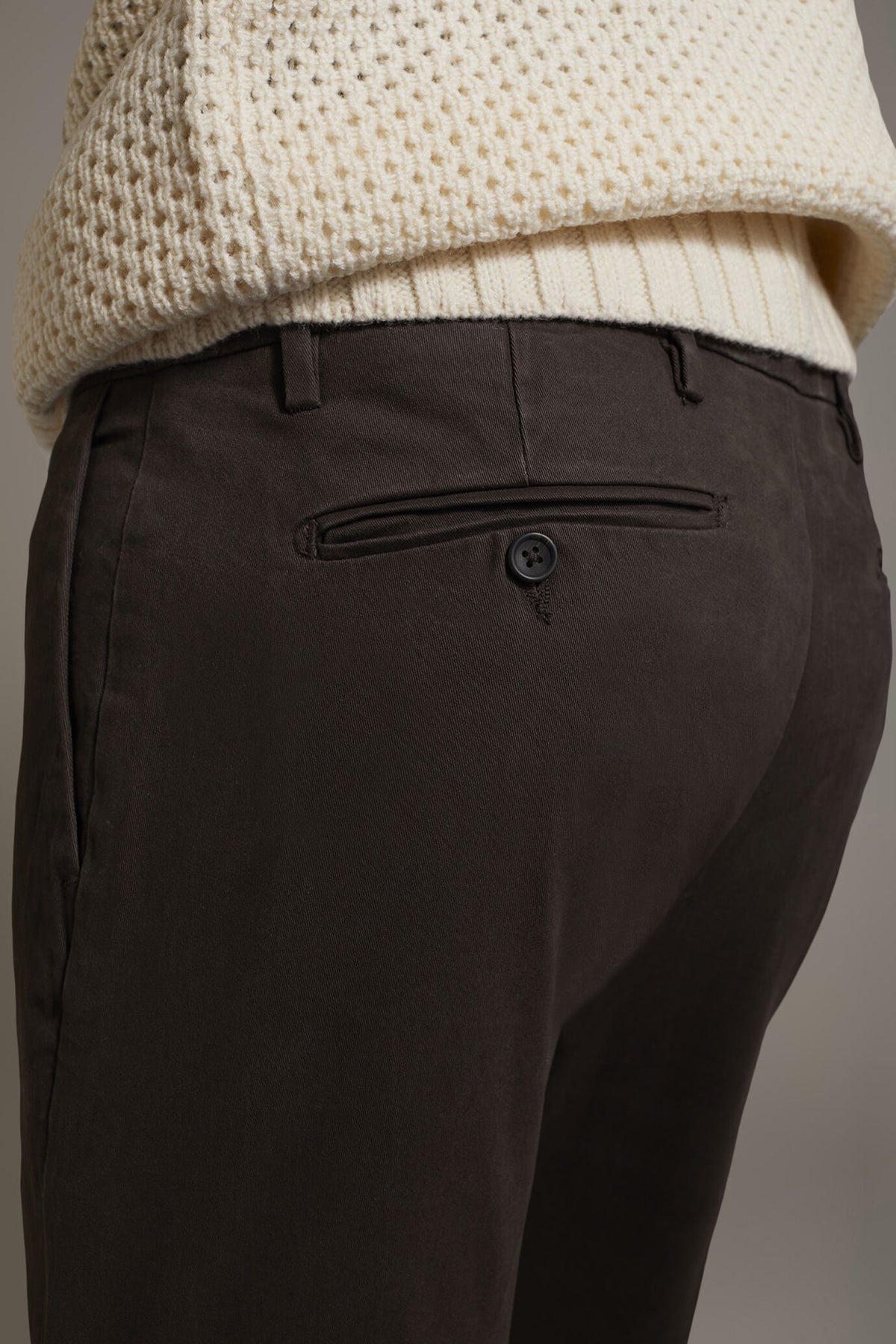 Men's classic regular fit chino pants stretch twill fabric