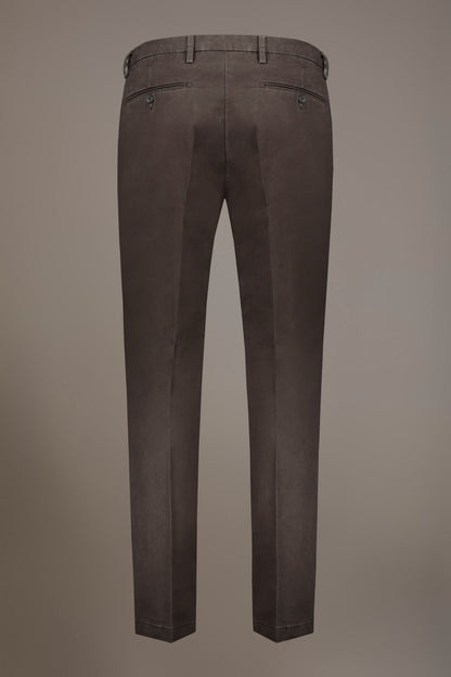 Men's classic regular fit chino pants stretch twill fabric