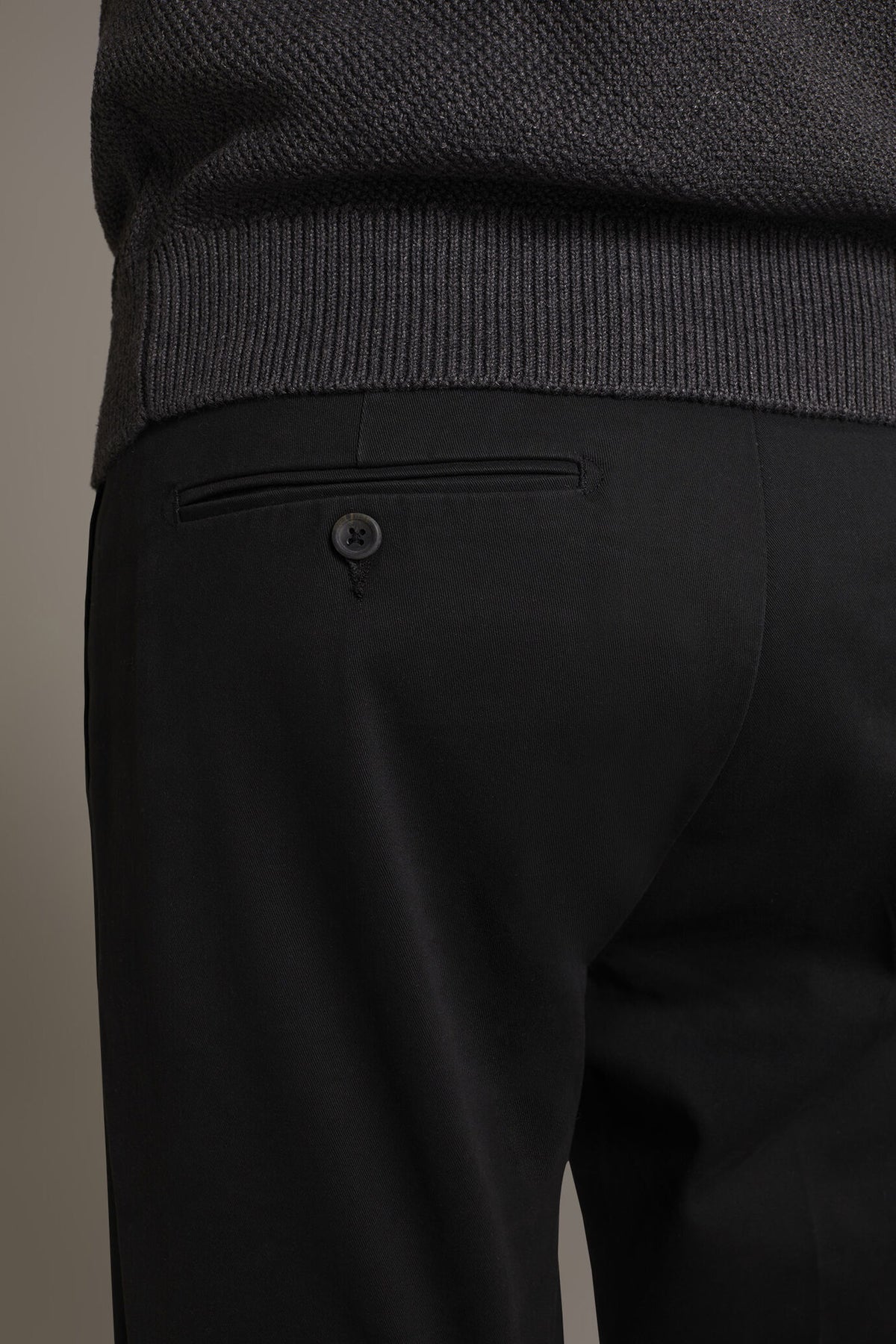 Men's classic regular fit chino pants stretch twill fabric