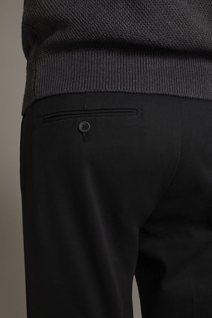 Men's classic regular fit chino pants stretch twill fabric