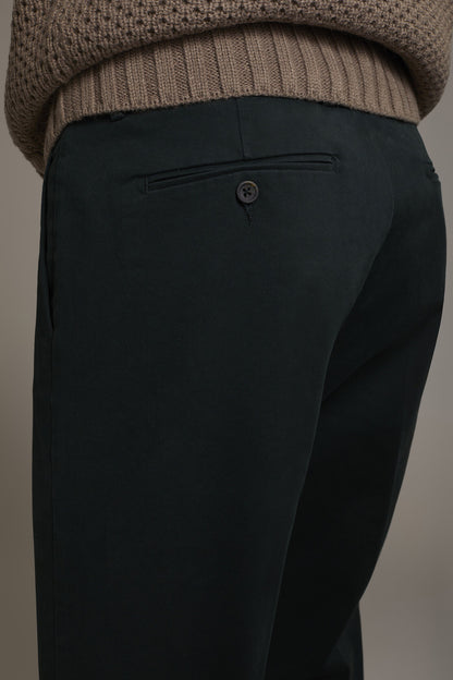 Men's classic regular fit chino pants stretch twill fabric