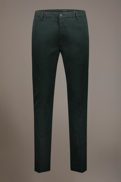 Men's classic regular fit chino pants stretch twill fabric