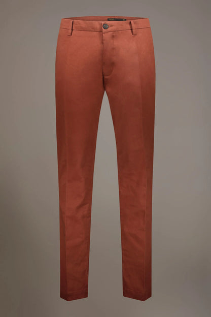 Men's classic regular fit chino pants stretch twill fabric