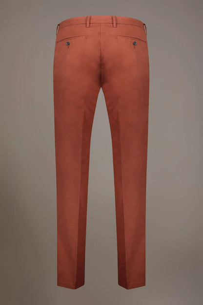 Men's classic regular fit chino pants stretch twill fabric