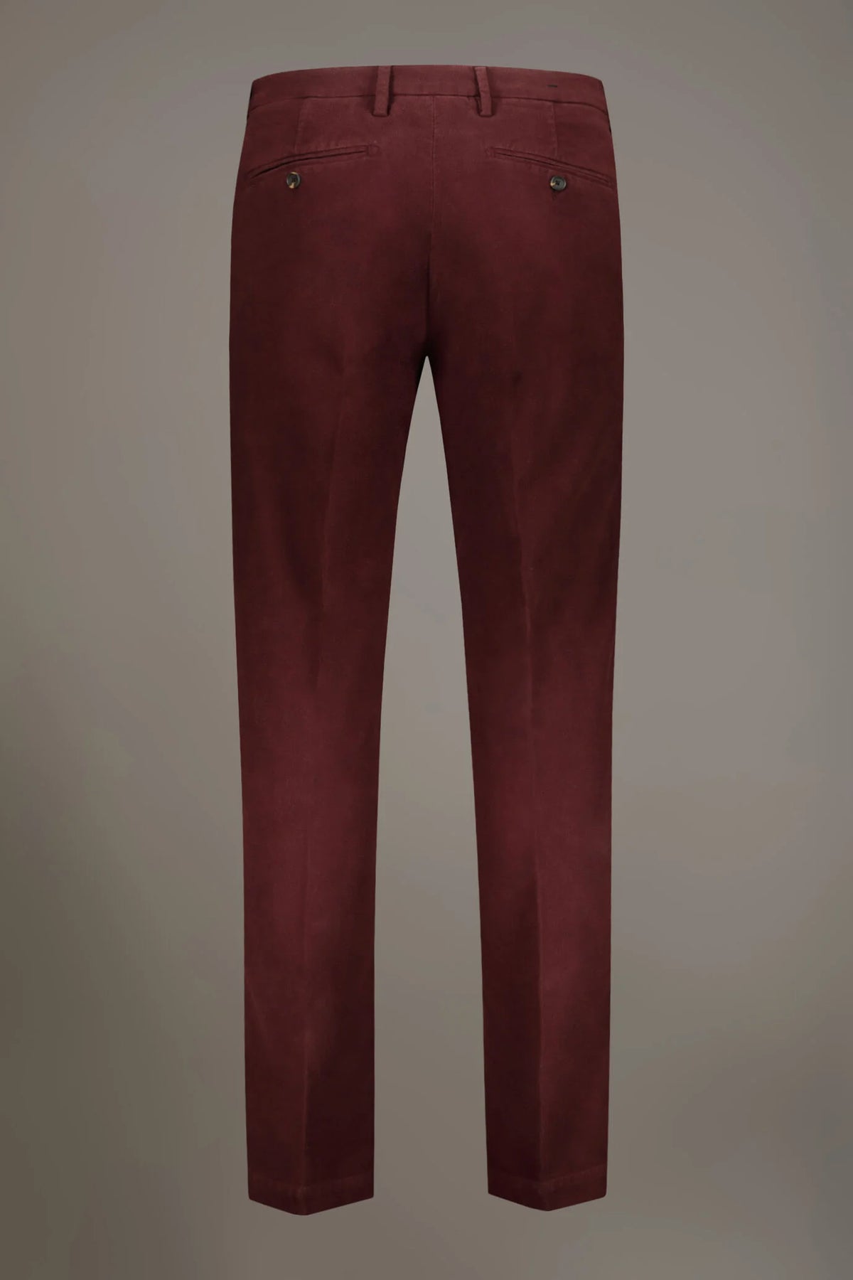 Regular fit chino trousers in moleskin fabric