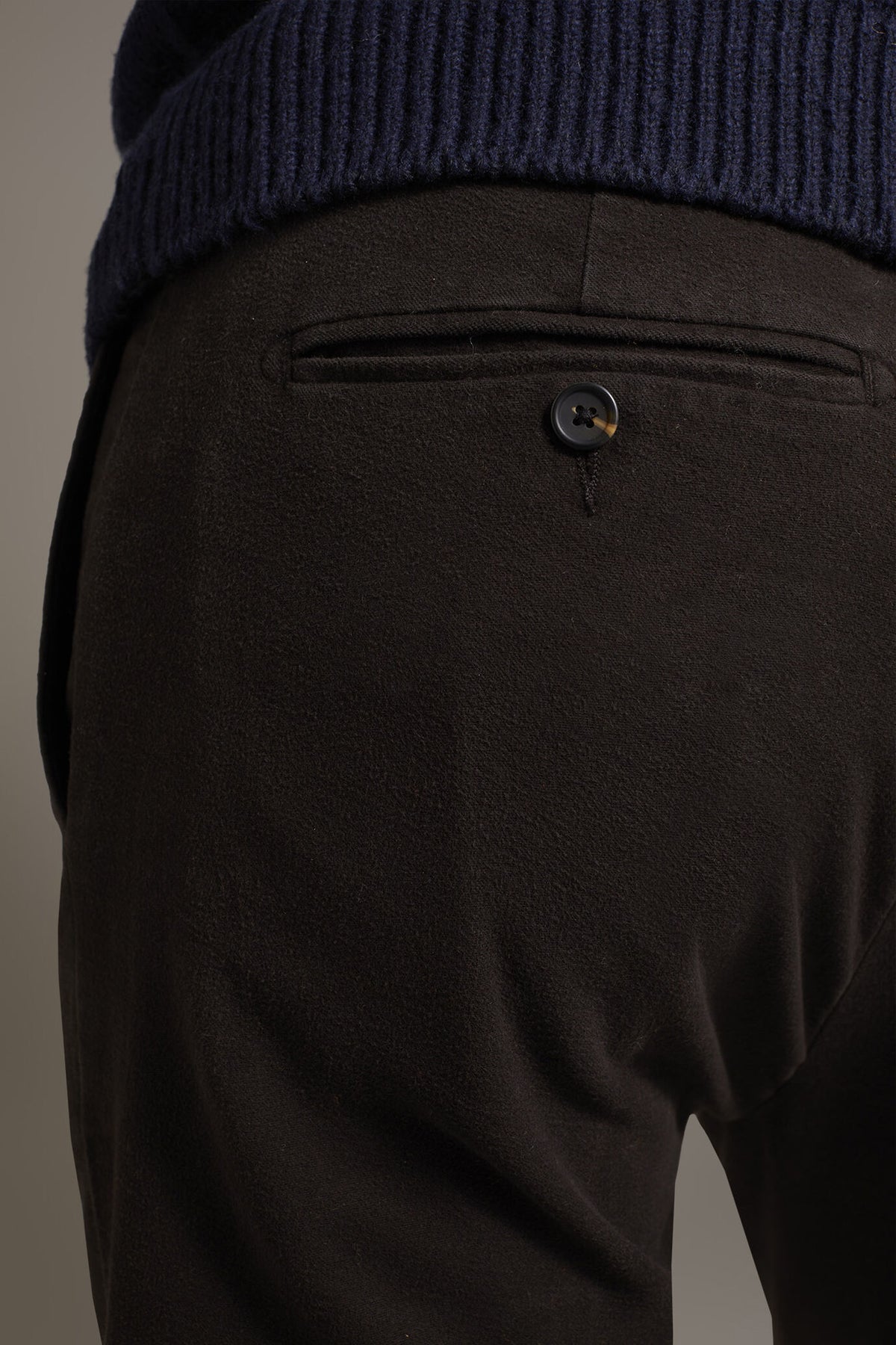 Regular fit chino trousers in moleskin fabric