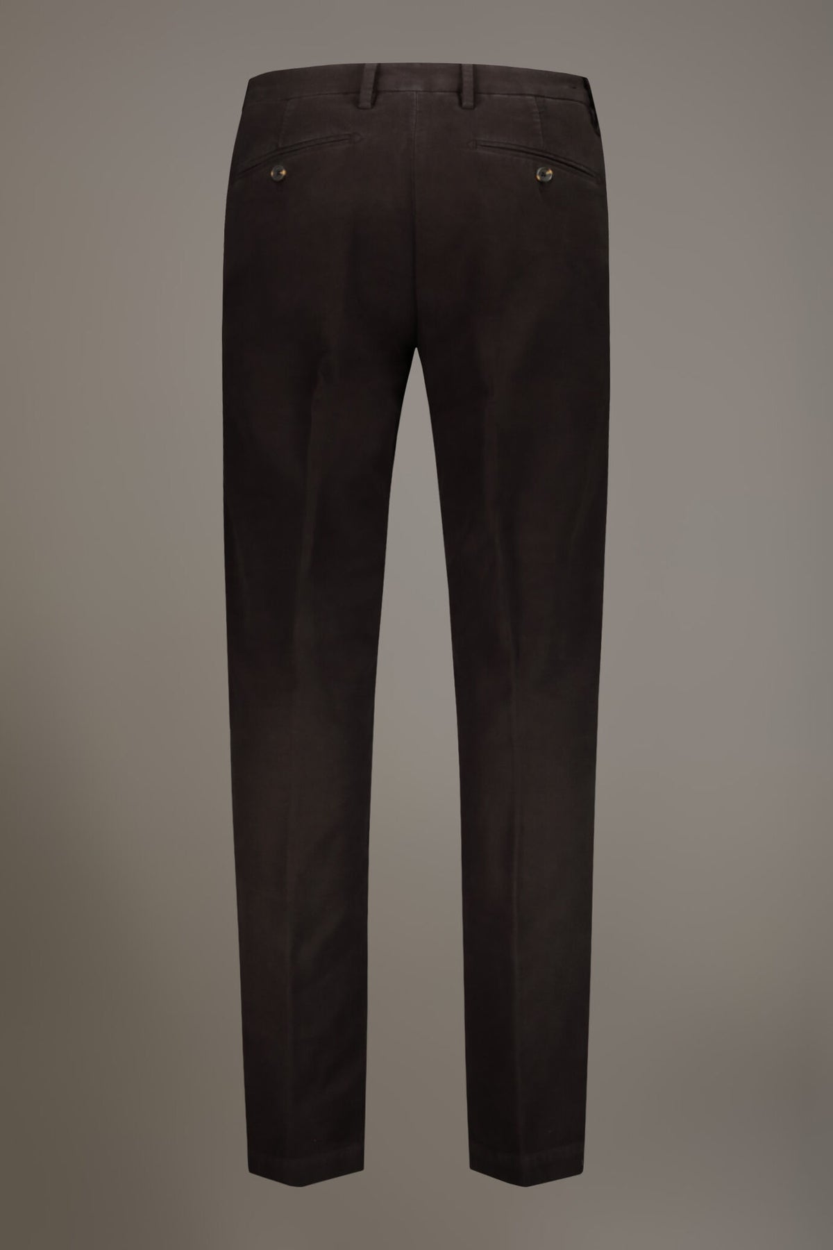 Regular fit chino trousers in moleskin fabric